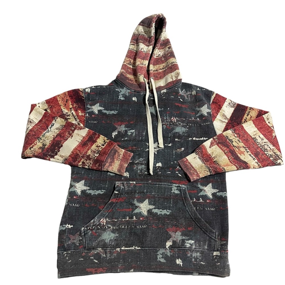U.S. Vintage Hoodie Men Small Pullover Sweatshirt Casual‎ Lightweight Drawstring